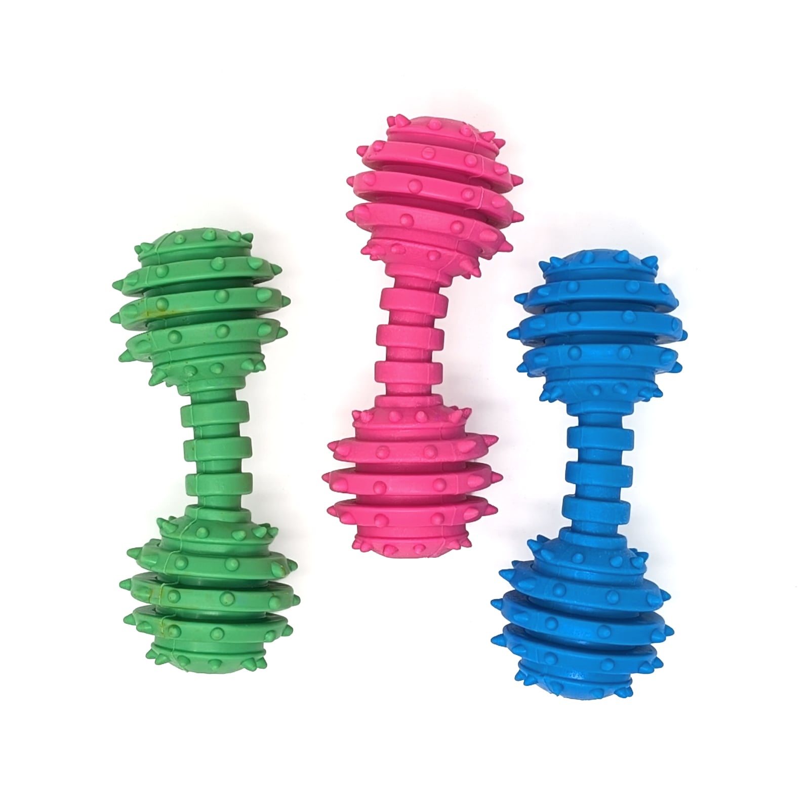 Barbell dog toy